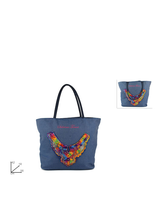 Due esse Geantă De Plajă Din Material Textil Multicoloră