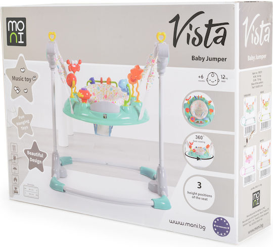 Moni Baby Jumper Vista Cu Muzică Lumină Și Sunete Pentru 6+ Luni