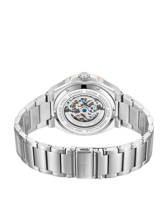 Kenneth Cole Men's Watch Automatic with Silver Metal Bracelet