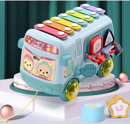 Lazarid Baby Toy Puzzle Taxi Bus for 18++ Months