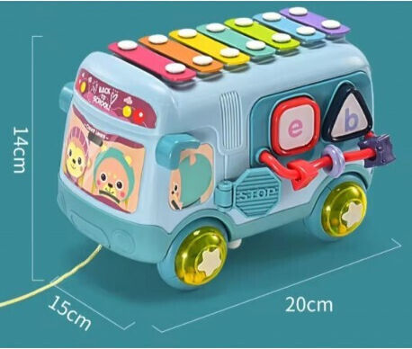 Lazarid Baby Toy Puzzle Taxi Bus for 18++ Months