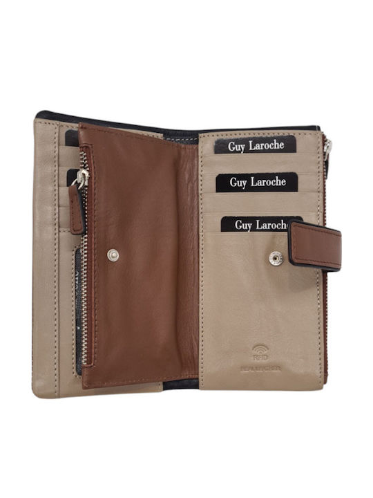 Small Leather Women's Wallet Classic with RFID Tabac Brown