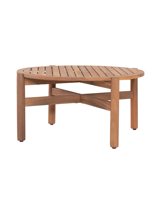 Catering Garden Table for Small Outdoor Spaces Made of Acacia Foldable Sanji Natural 86x86x41cm