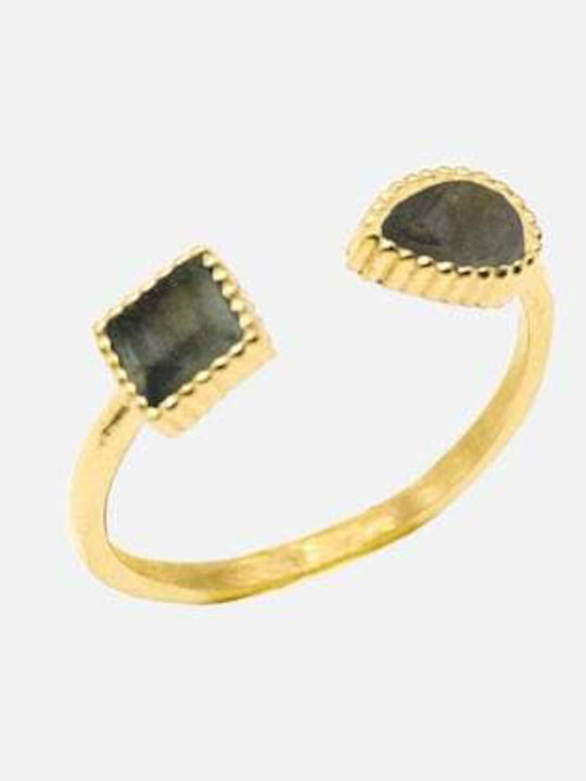 AEC Paris Women's Steel Gold Plated Ring AEC Paris Women's Steel Gold Plated Ring