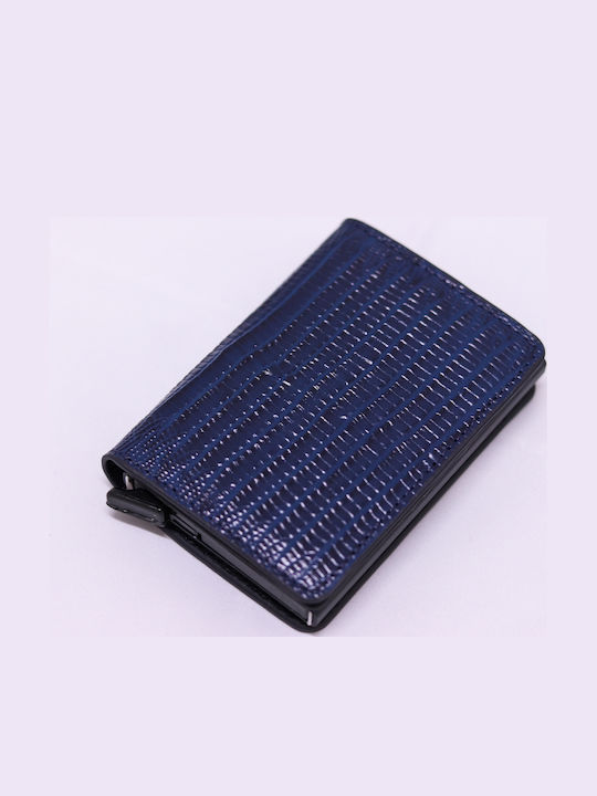 Ανδρικό Πορτοφόλι με RFID και Μηχανισμό Slide Μπλε