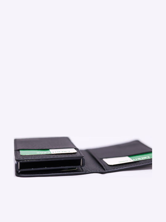 Ανδρικό Πορτοφόλι με RFID και Μηχανισμό Slide Μαύρο