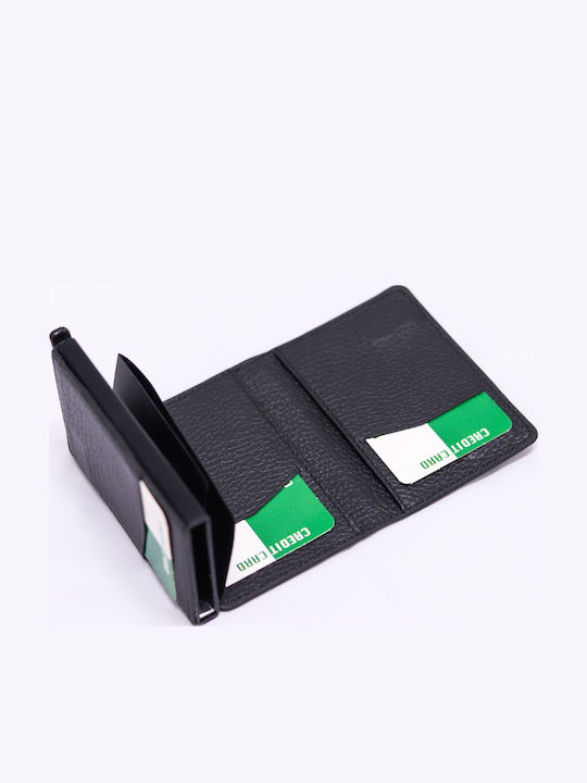 Ανδρικό Πορτοφόλι με RFID και Μηχανισμό Slide Μαύρο