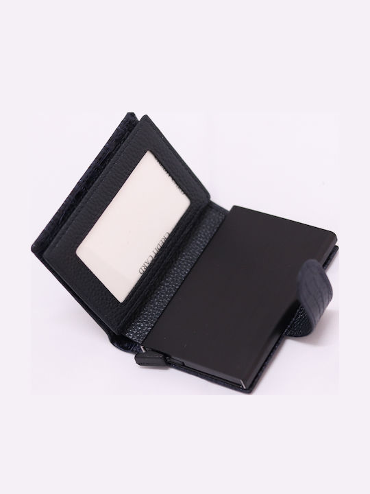 Ανδρικό Πορτοφόλι με RFID και Μηχανισμό Slide Μπλε
