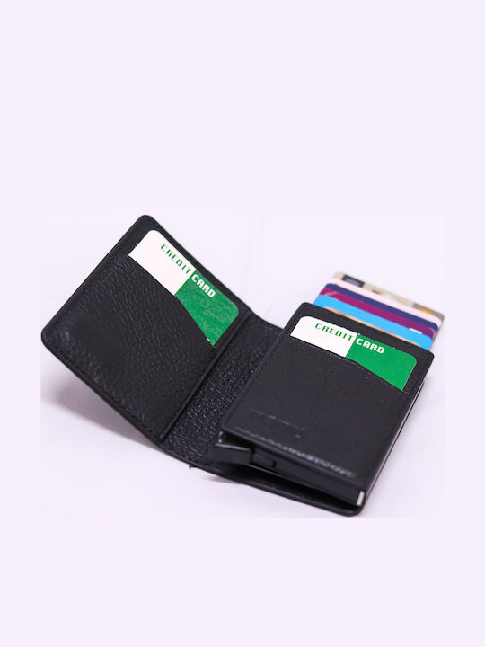 Ανδρικό Πορτοφόλι με RFID και Μηχανισμό Slide Μαύρο