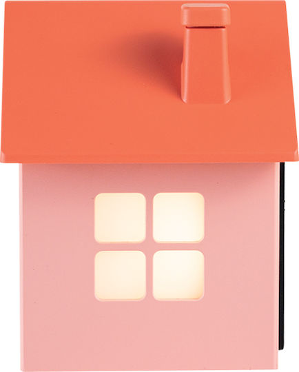 Life Tiny House Επιτραπέζιο Ψηφιακό Ρολόι LED με Ξυπνητήρι Πορτοκαλί 221-0454