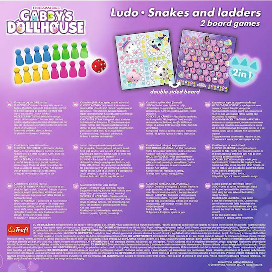 Board Game Ludo And Snakes & Ladders for 2-4 Players 4+ Years Old Trefl