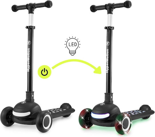 HyperMotion Kinderroller Klappbar 3-Rad mit Sitz für 12+ Monate Schwarz