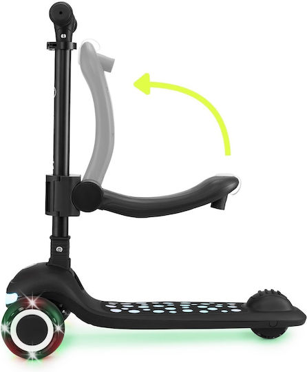 HyperMotion Kinderroller Klappbar 3-Rad mit Sitz für 12+ Monate Schwarz