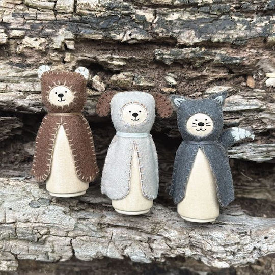 Woodland Animal Bear 7x3cm