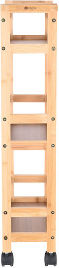 Estia Bamboo Essentials Τρόλεϊ Κουζίνας Ξύλινο 3 Θέσεων Μπεζ 36x15x74cm