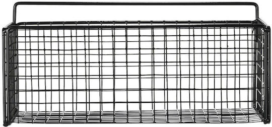 Estia Cage Wall Mounted Bathroom Shelf Metallic 36x15x13cm Black