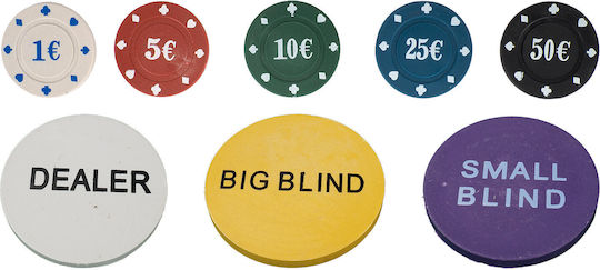 Action One Set 500 Numbered Poker Chips In Metallic Box 4 G