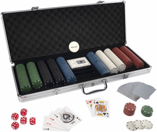 Set Acțiune Unul 500 Fise de Poker În Valiză 4 G