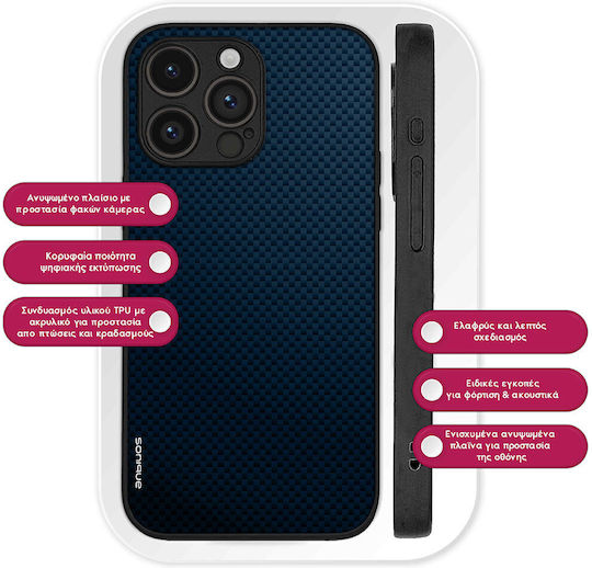Sonique Carbon Series Case for Motorola Edge 50 Fusion 5G Blue