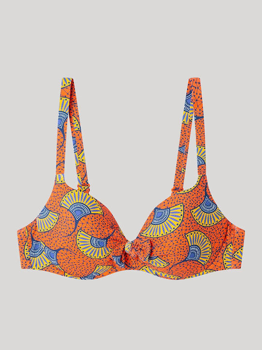 Underwire Bikini Bra with Adjustable Straps Multicolour