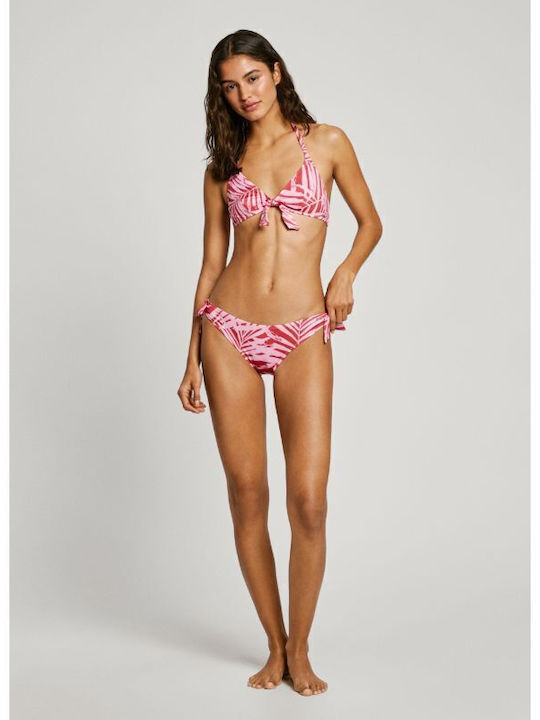 Leaf Knot Slip Bikini Inferioare Roșii