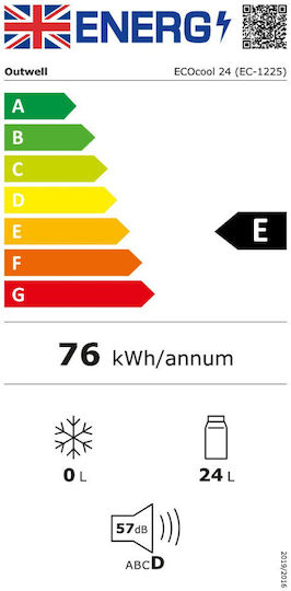 Outwell Ecocool Slate Φορητό Ψυγείο 24lt 12V / 230V Γκρι