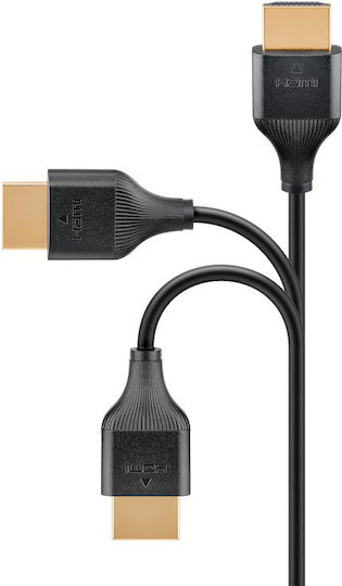 Goobay HDMI 2.1 Ultra High Speed 48Gbps 4K 120Hz HDR VRR Cable HDMI Male - HDMI Male 0.5m Black