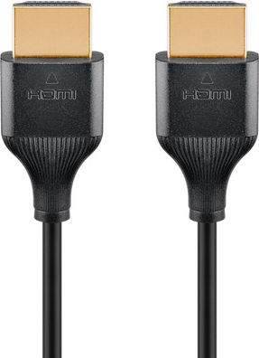 Goobay HDMI 2.0 Premium High Speed 4K 60Hz HDR Cable HDMI male - HDMI male 1m Μαύρο