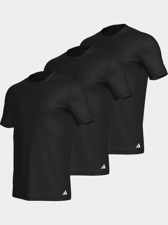 Active Core Men's Undershirts Short-sleeved in Black Color 3Pack