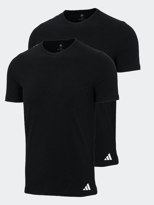 Men's Undershirts Short-sleeved in Black Color 2Pack