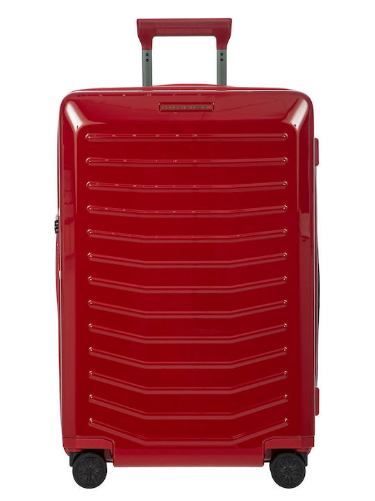 Porsche Design Roadster Medium Travel Suitcase Carmine Red with 4 Wheels Height 69cm