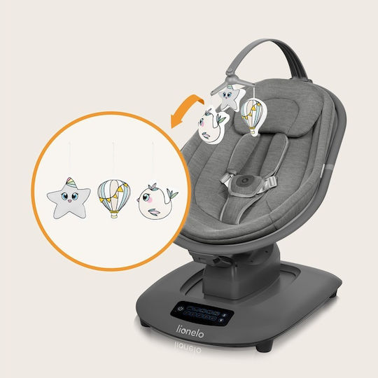 Lionelo Elektrisch Baby Relax Blossom mit Musik Pink Mauve für Kind bis 9kg