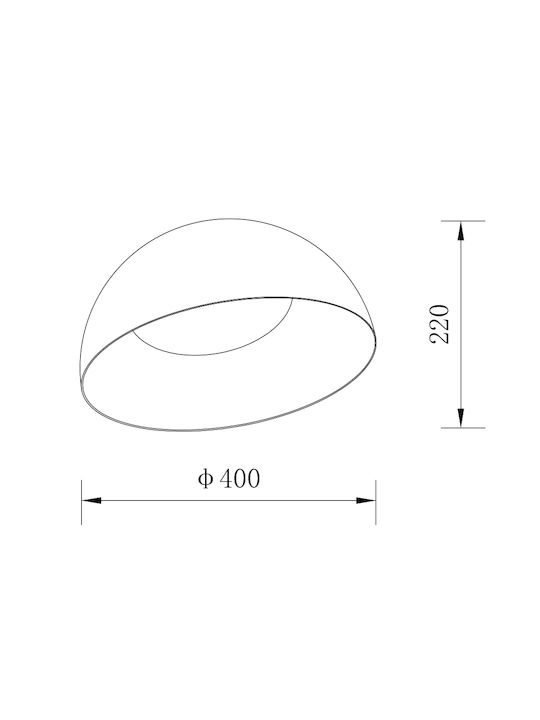 Sun Light Πλαφονιέρα 40εκ. LED με Τηλεχειριστήριο