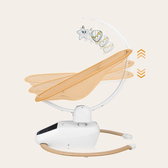 Lionelo Elektrisch Baby Relax Olivia mit Musik Beige Natural für Kind bis 9kg