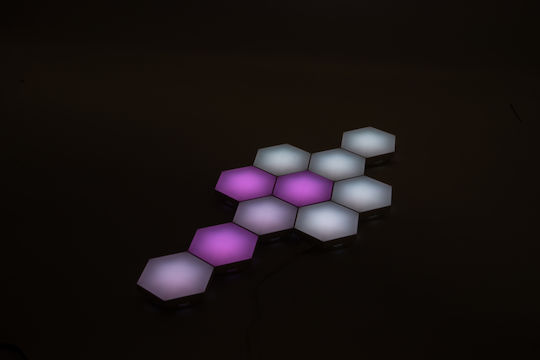 Διακοσμητικό Φωτιστικό Smart LED RGB Hexagon
