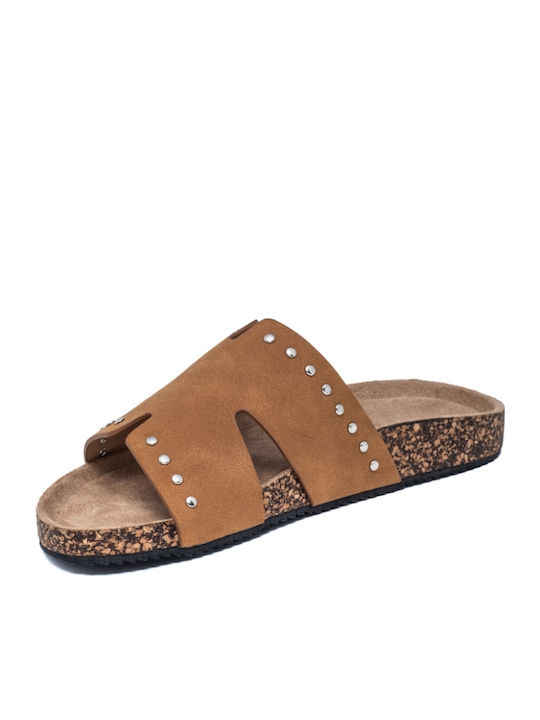 Flache Sandalen für Damen Flatforms in Braun Farbe