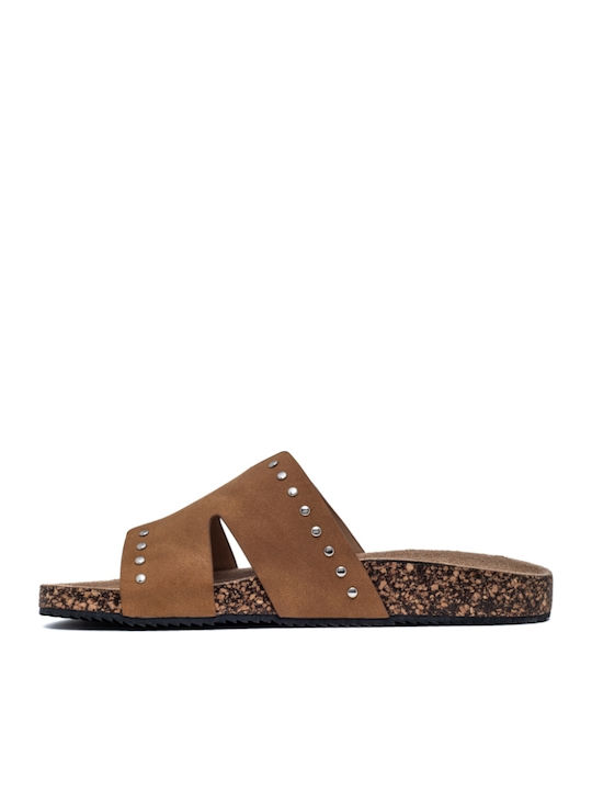 Flache Sandalen für Damen Flatforms in Braun Farbe