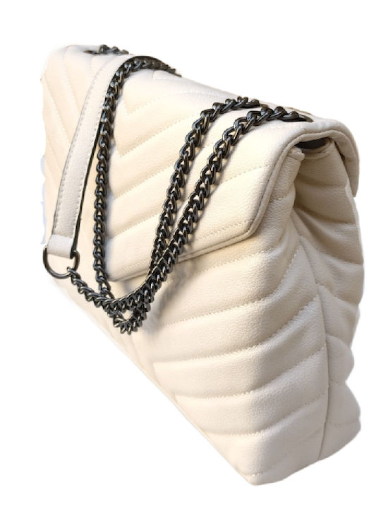 Leather Women's Bag Shoulder Beige