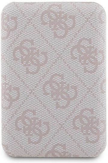 Guess Metal Logo MagSafe Power Bank 5000mAh 15W με Θύρα USB-A και Θύρα USB-C Ροζ