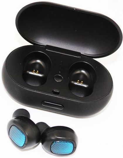 In ear Bluetooth хендсфри Слушалки с Устойчивост на Пот и Кутийка за Зареждане Черен