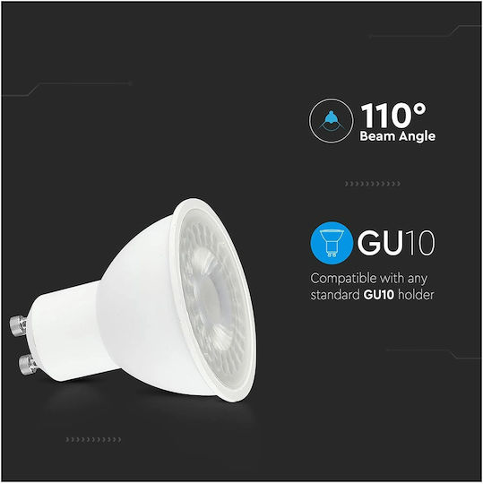 V-TAC LED Bulb 7.5W for Socket GU10 Warm White 610lm