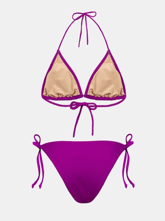 Lila Triangle-Bikini-Set