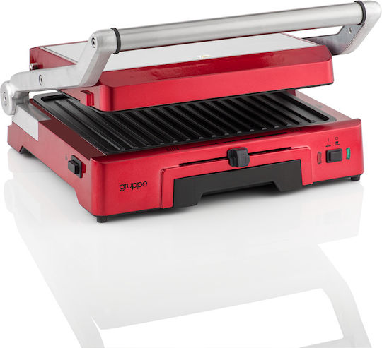 Gruppe Sandwich Maker Grill with Removable Plates 2000W Red