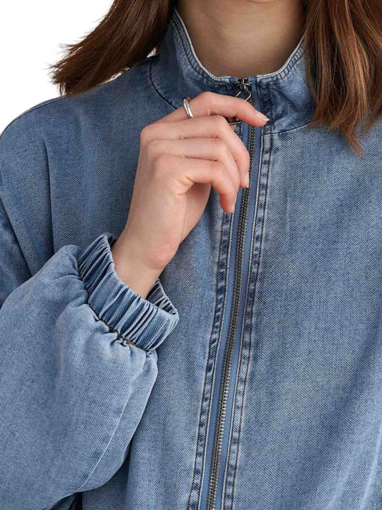 Jachetă de femei din denim Blue