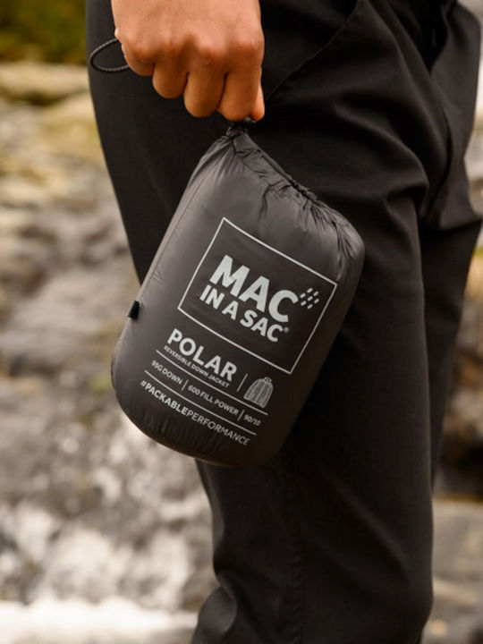 Μπουφάν Puffer Αδιάβροχο Διπλής Όψης Black Charcoal