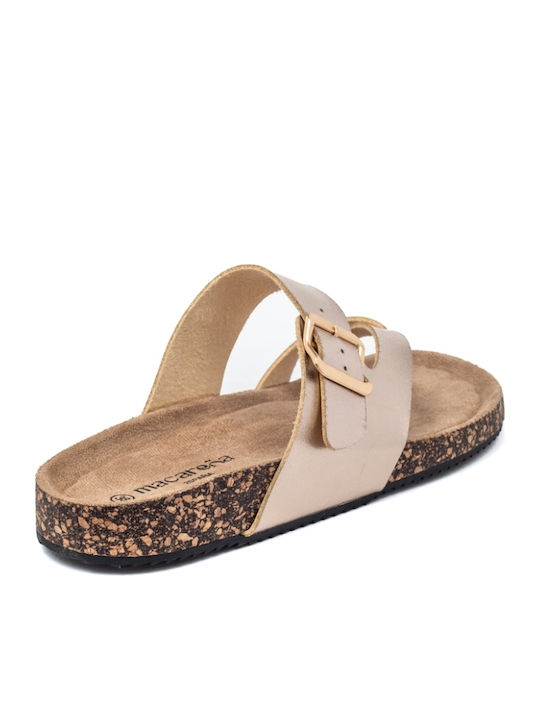 Women's Flat Sandals Flatforms in Gold Color