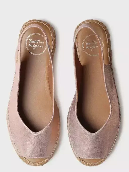 Platforme dama în Tip Espadrile Roz