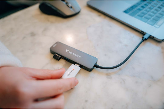 Verbatim 64GB USB 2.0 Stick με σύνδεση USB-C Λευκό