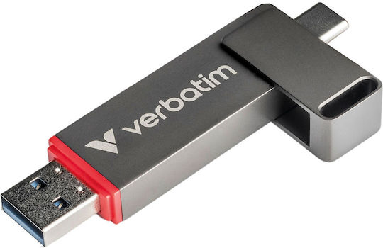 Verbatim Dual 1.0TB USB 2.0 Stick με σύνδεση USB-A & USB-C Γκρι