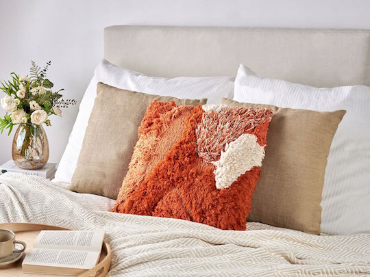 Beliani Throw Pillow Sagenia Orange 2pcs 45x45cm